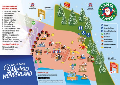 2023 Map Guide - Hyde Park Winter Wonderland